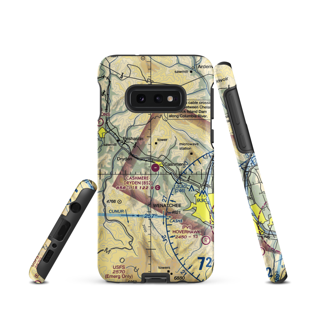 Cashmere-Dryden Airport (8S2) VFR Sectional Samsung Phone Case Samsung Galaxy S10e model shown
