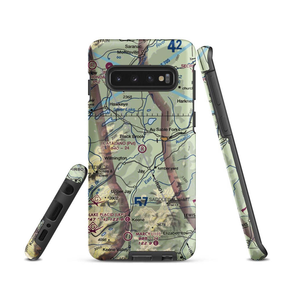 Catalano Airfield (1NK6) VFR Sectional Samsung Phone Case Samsung Galaxy S10 model shown