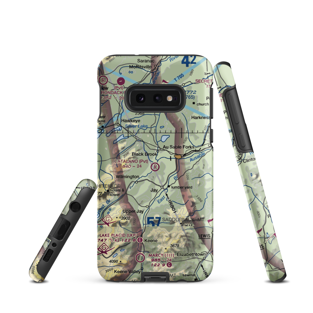 Catalano Airfield (1NK6) VFR Sectional Samsung Phone Case Samsung Galaxy S10e model shown