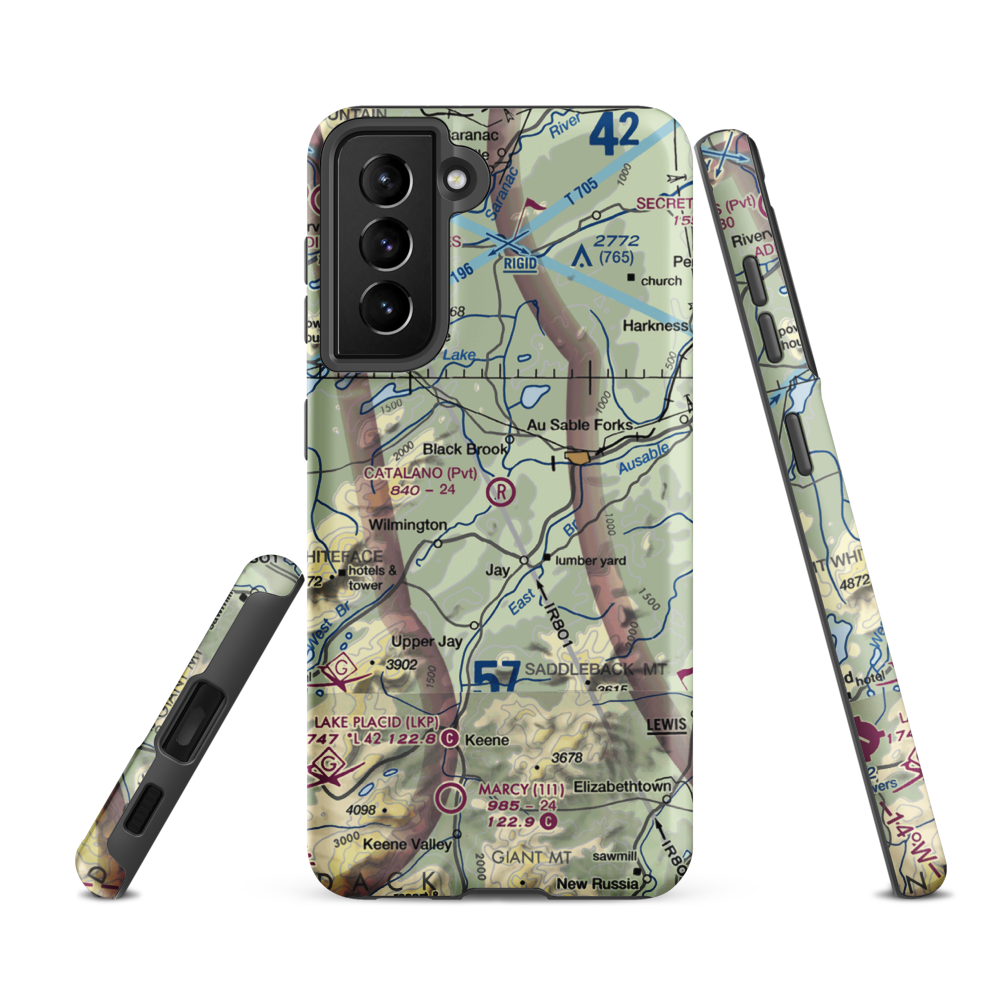 Catalano Airfield (1NK6) VFR Sectional Samsung Phone Case Samsung Galaxy S21 FE model shown