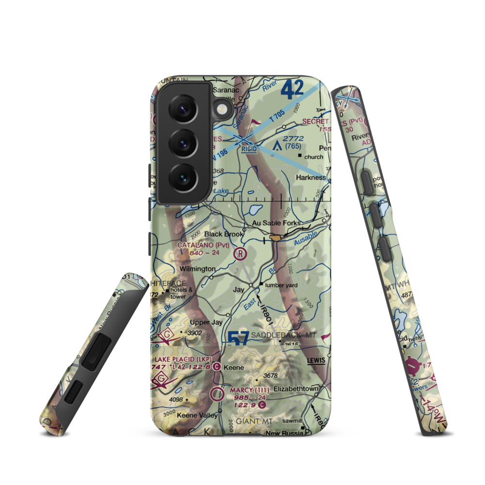 Catalano Airfield (1NK6) VFR Sectional Samsung Phone Case Samsung Galaxy S22 model shown