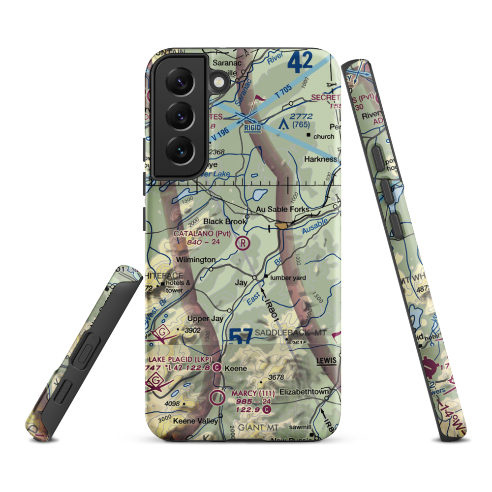 Catalano Airfield (1NK6) VFR Sectional Samsung Phone Case Samsung Galaxy S22 Plus model shown