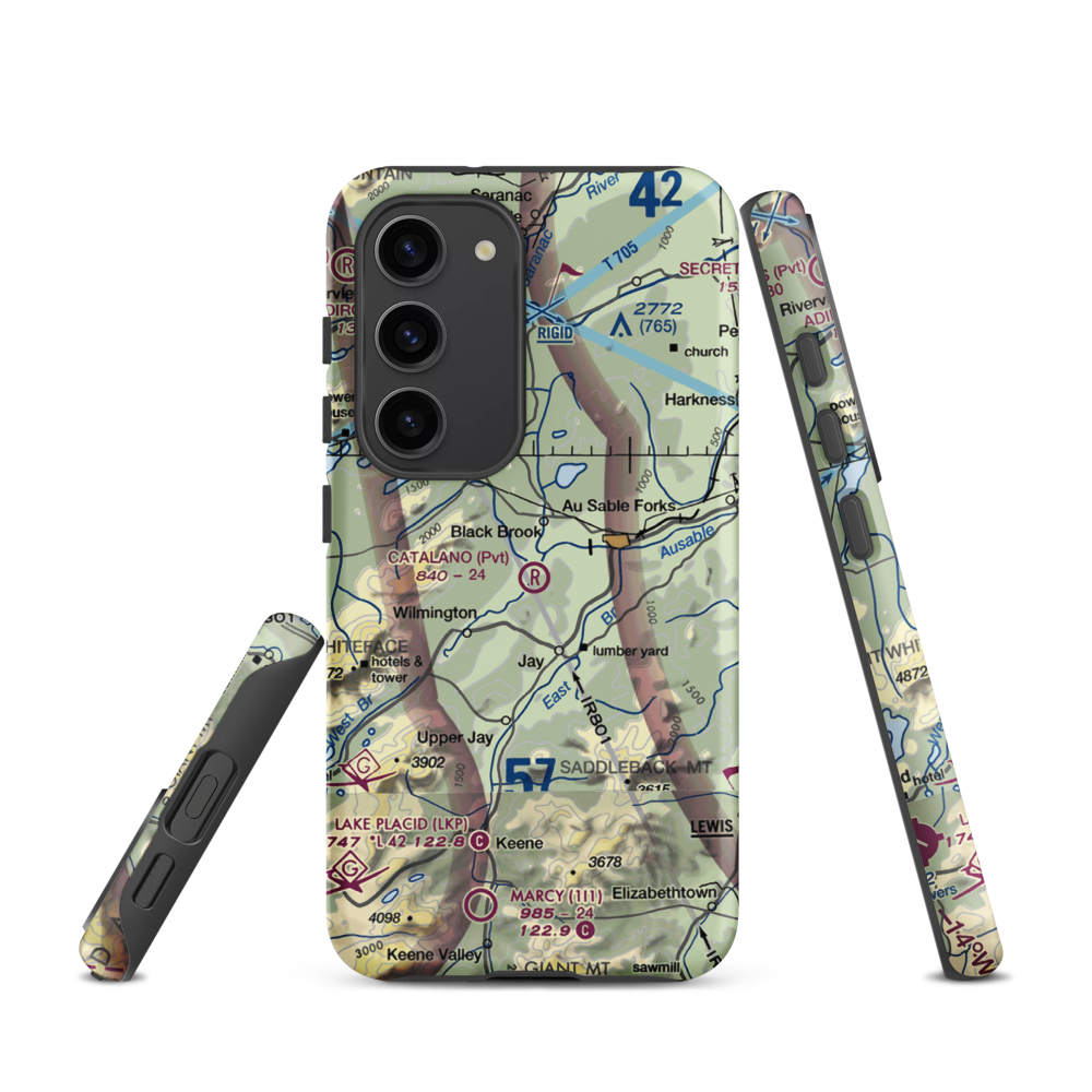 Catalano Airfield (1NK6) VFR Sectional Samsung Phone Case Samsung Galaxy S23 model shown