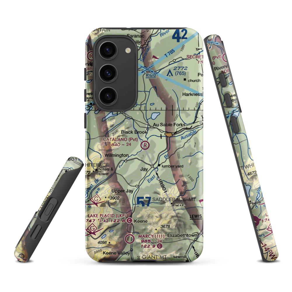 Catalano Airfield (1NK6) VFR Sectional Samsung Phone Case Samsung Galaxy S23 Plus model shown