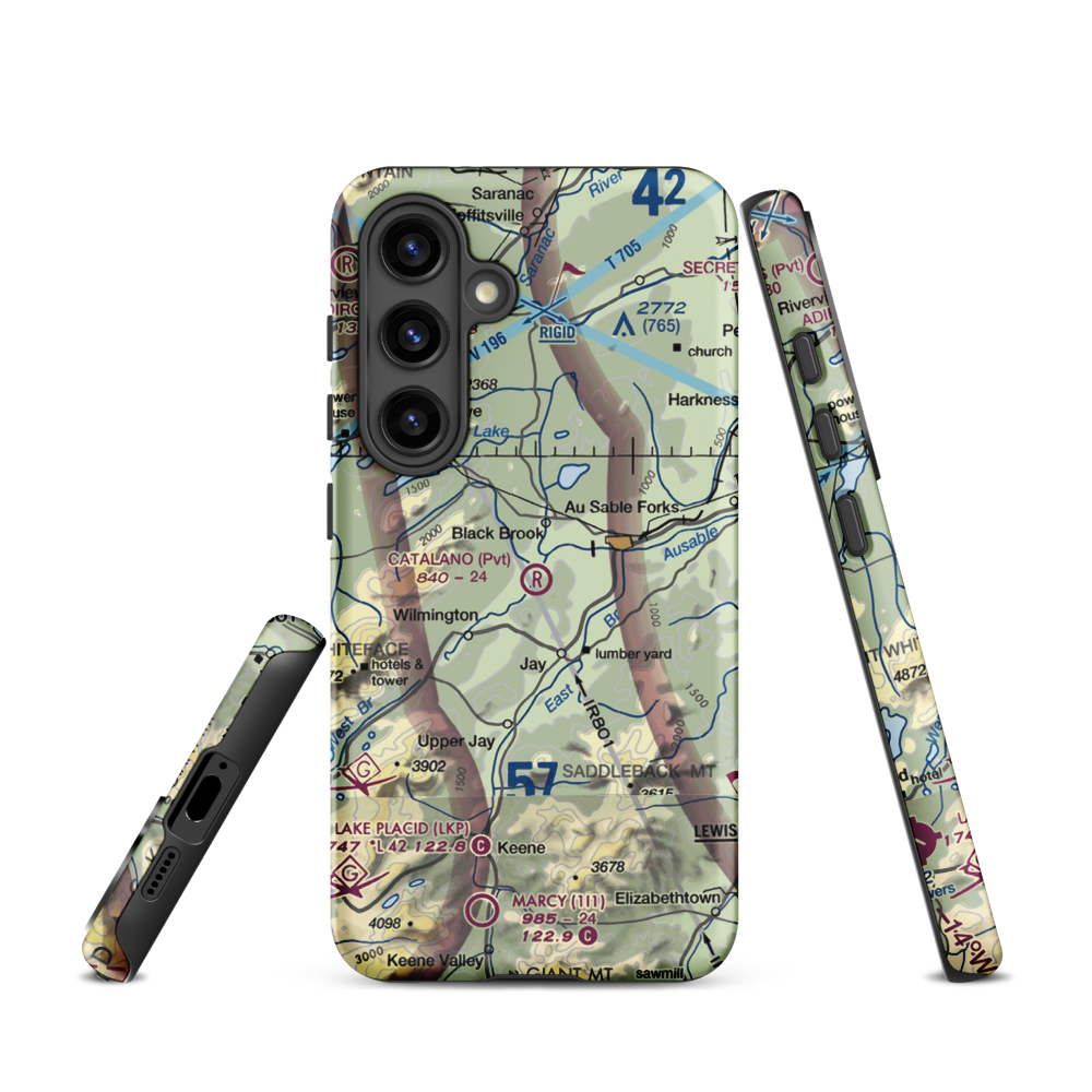 Catalano Airfield (1NK6) VFR Sectional Samsung Phone Case Samsung Galaxy S24 model shown