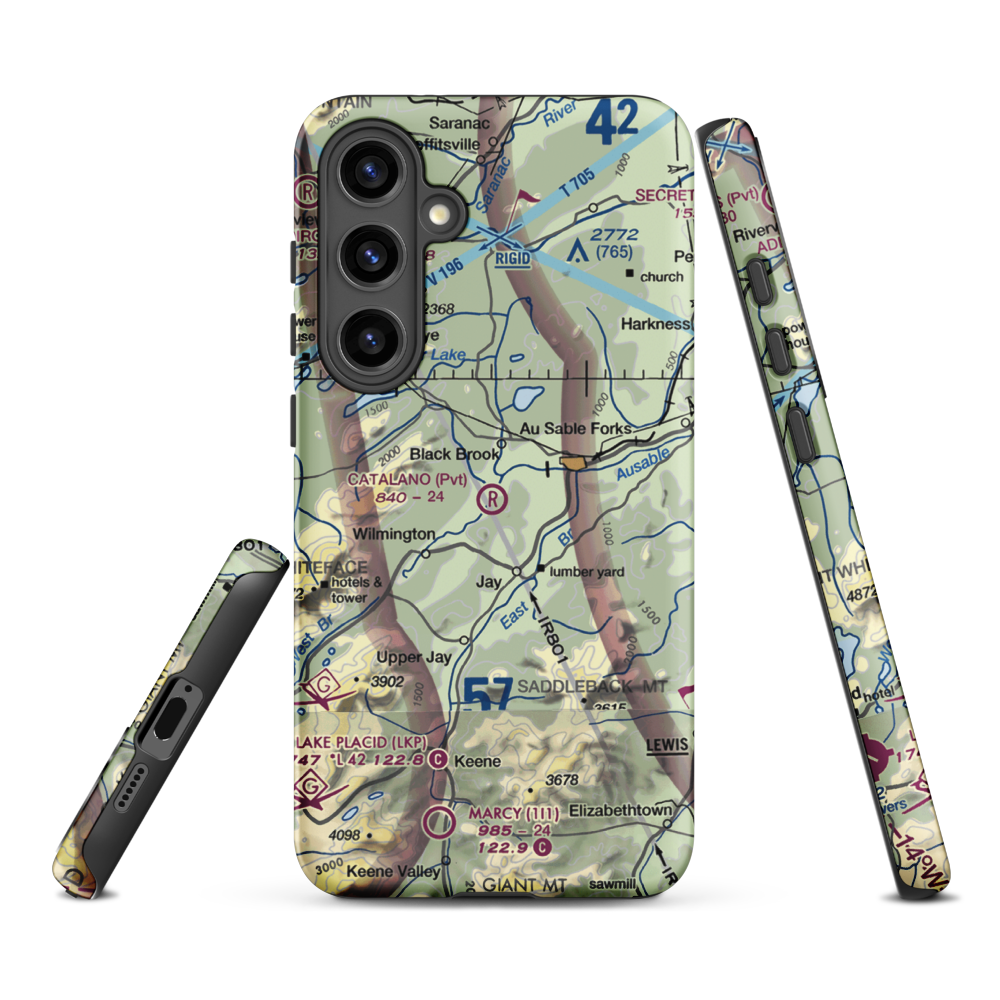 Catalano Airfield (1NK6) VFR Sectional Samsung Phone Case Samsung Galaxy S24 Plus model shown