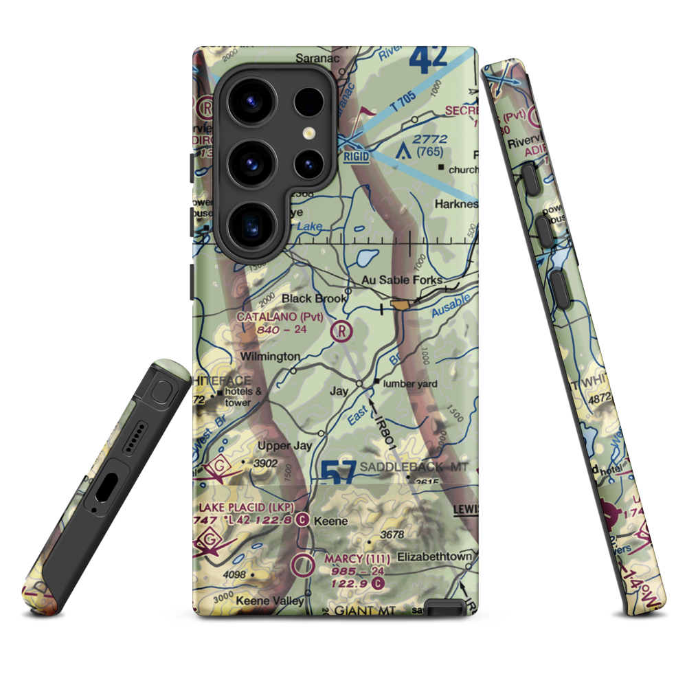 Catalano Airfield (1NK6) VFR Sectional Samsung Phone Case Samsung Galaxy S24 Ultra model shown