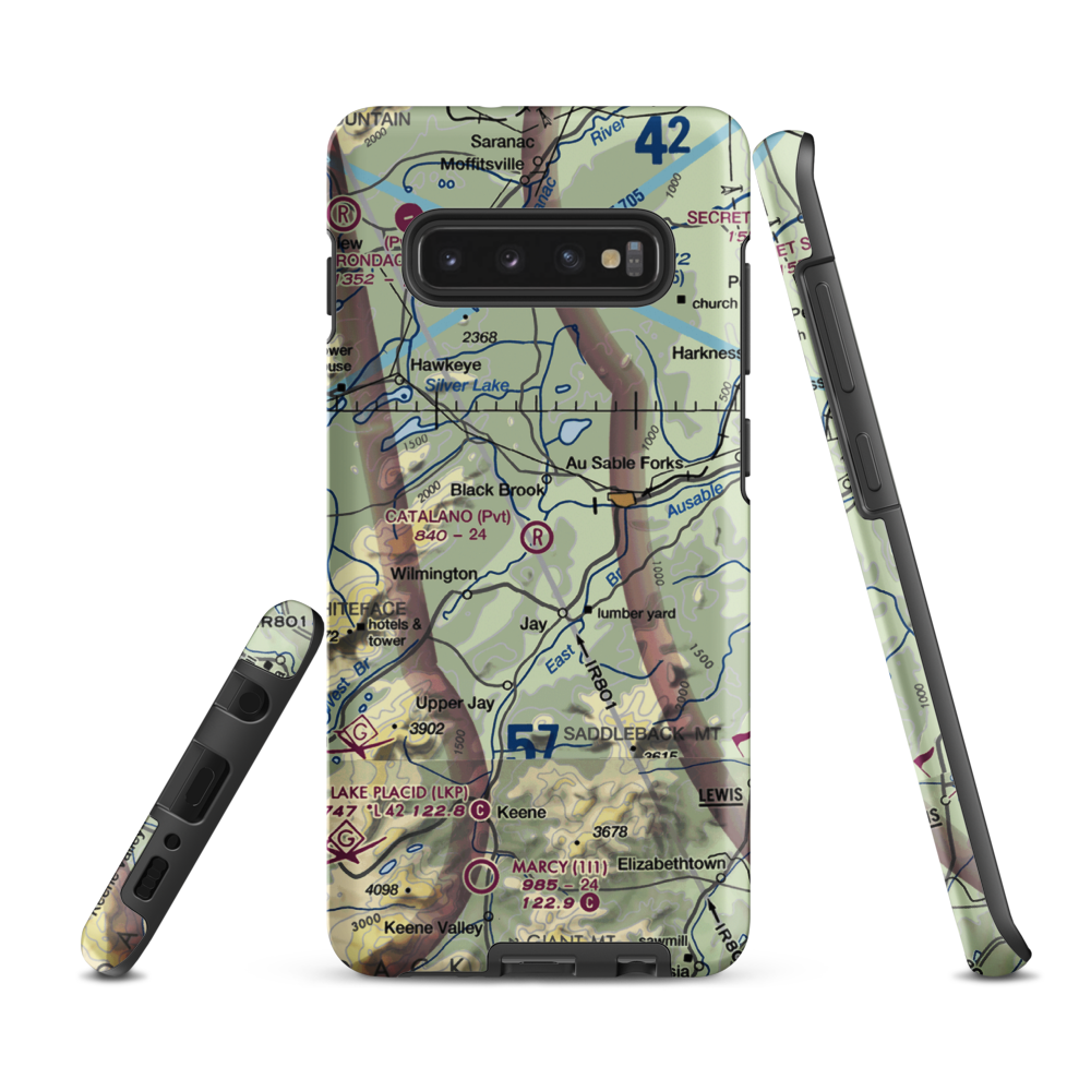 Catalano Airfield (1NK6) VFR Sectional Samsung Phone Case Samsung Galaxy S10 Plus model shown