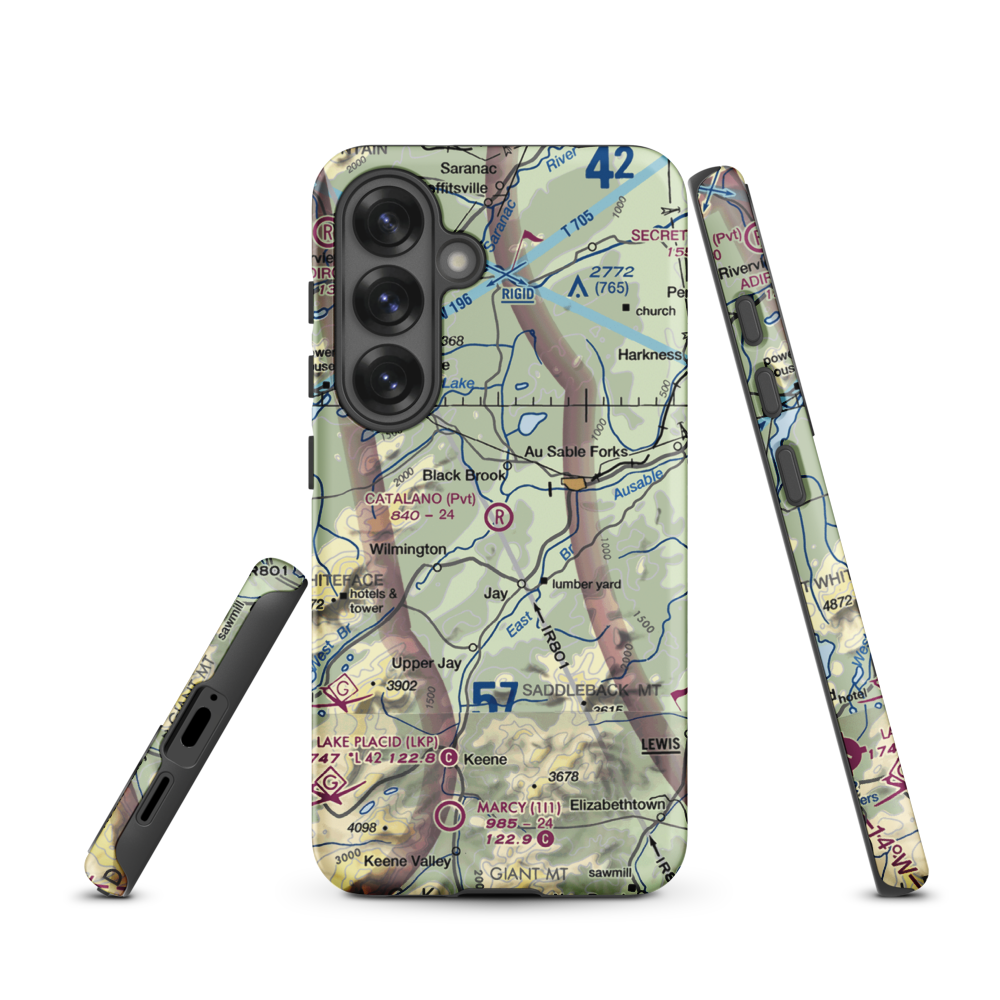 Catalano Airfield (1NK6) VFR Sectional Samsung Phone Case Samsung Galaxy S25 model shown