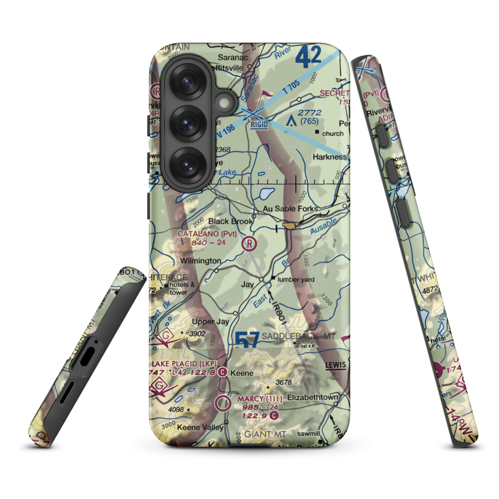 Catalano Airfield (1NK6) VFR Sectional Samsung Phone Case Samsung Galaxy S25 Plus model shown