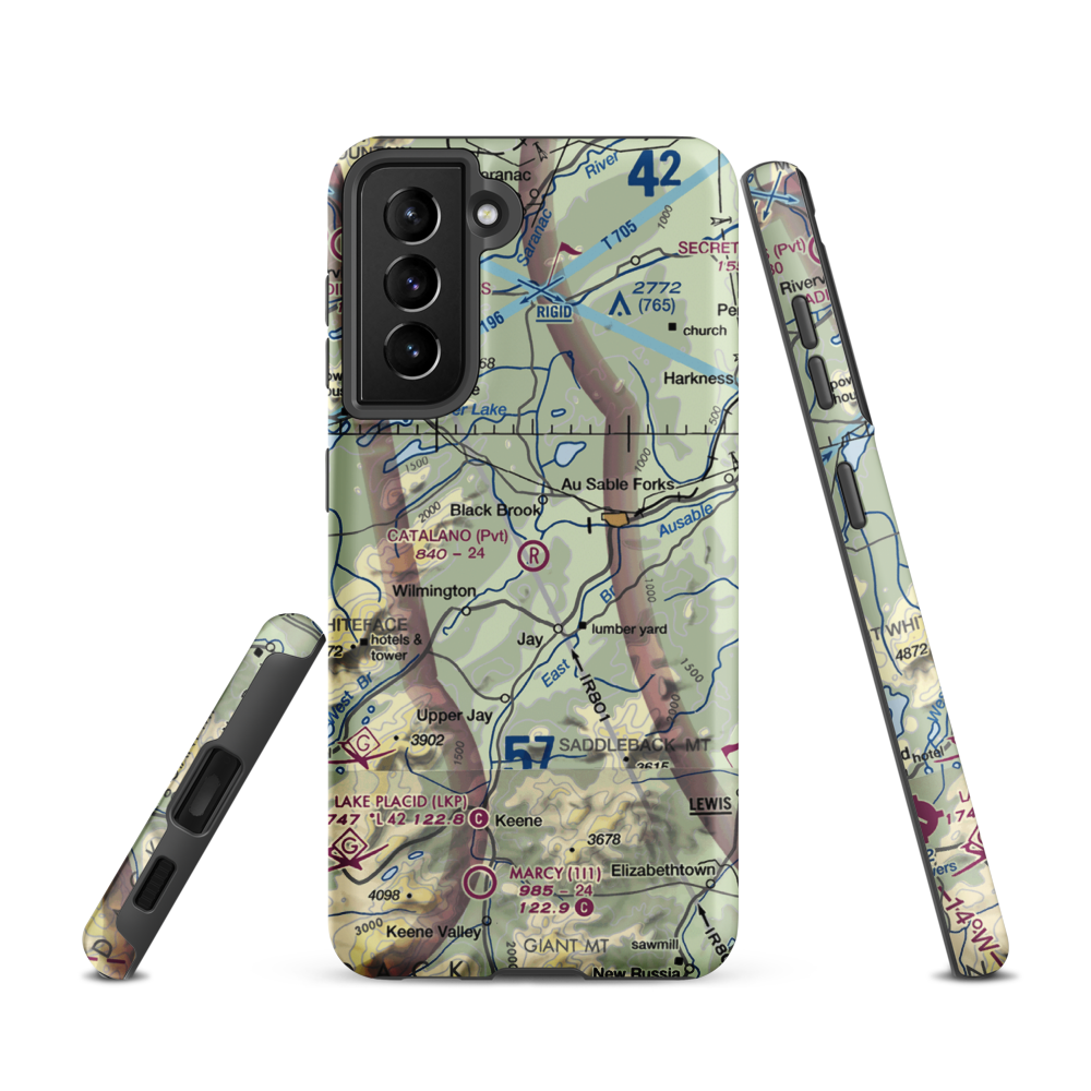 Catalano Airfield (1NK6) VFR Sectional Samsung Phone Case Samsung Galaxy S21 model shown