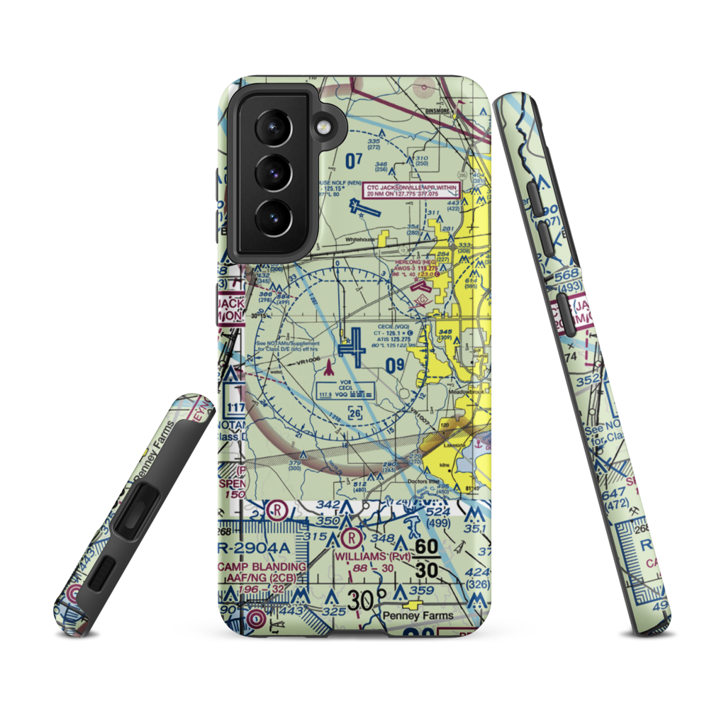 Cecil Airport (VQQ) VFR Sectional Samsung Phone Case Samsung Galaxy S21 Ultra model shown