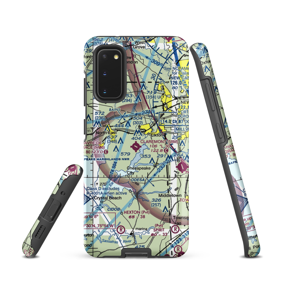 Cecil County Airport (58M) VFR Sectional Samsung Phone Case Samsung Galaxy S20 model shown
