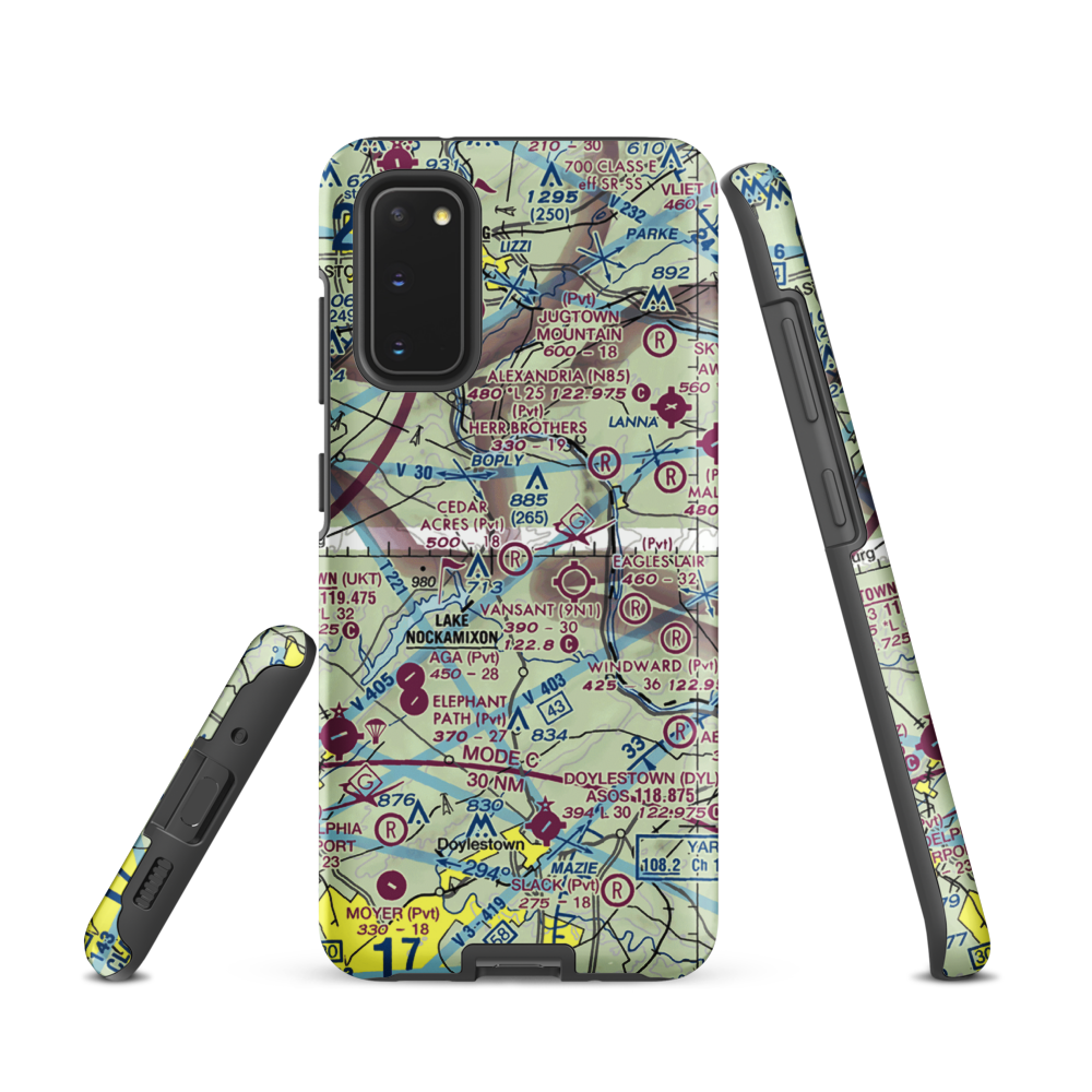Cedar Acres Private Group Airport (23PA) VFR Sectional Samsung Phone Case Samsung Galaxy S20 model shown