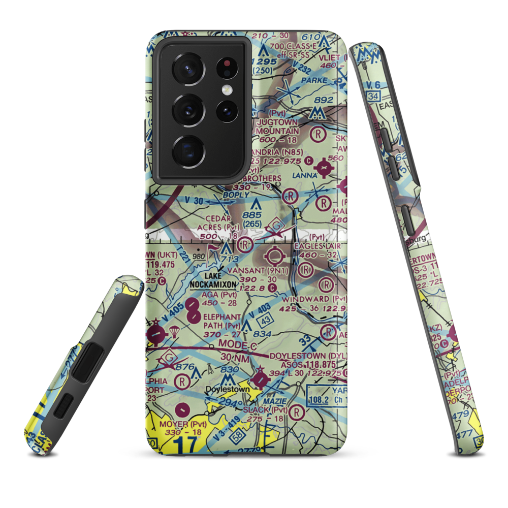 Cedar Acres Private Group Airport (23PA) VFR Sectional Samsung Phone Case Samsung Galaxy S21 Ultra model shown