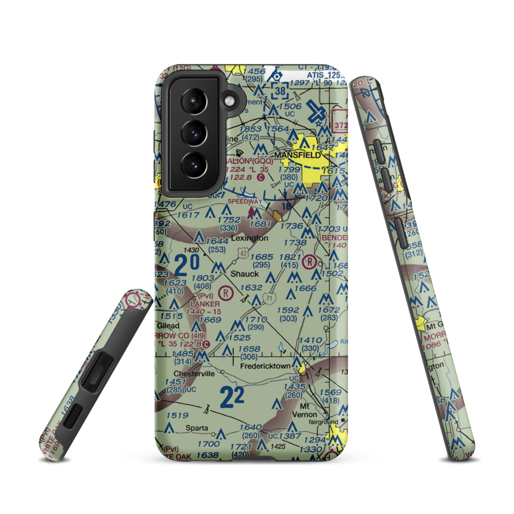Cedar Creek Airport (2OH4) VFR Sectional Samsung Phone Case Samsung Galaxy S21 model shown