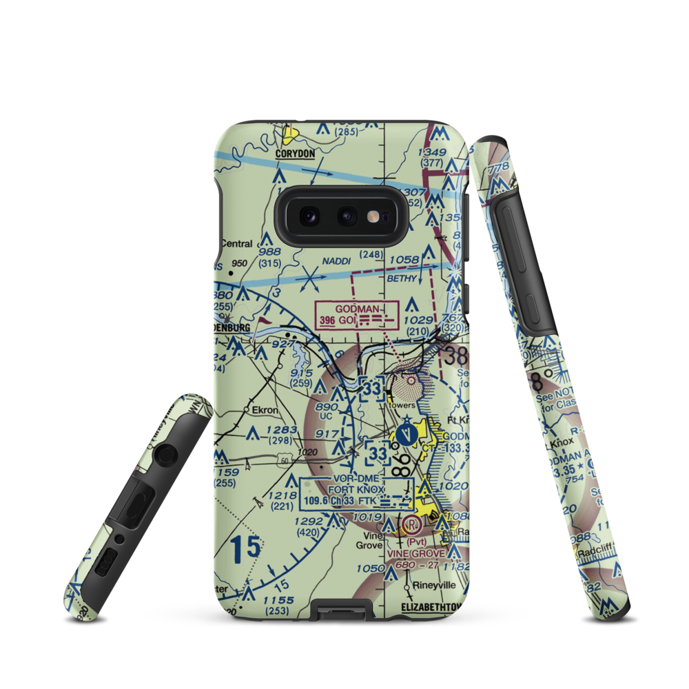 Cedar Farm Airport (28II) VFR Sectional Samsung Phone Case Samsung Galaxy S10e model shown