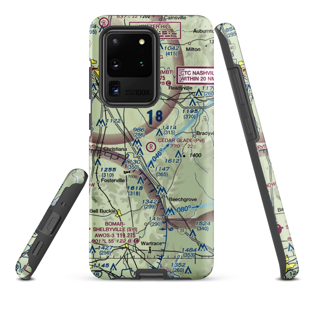 Cedar Glade Aerodrome (TN83) VFR Sectional Samsung Phone Case Samsung Galaxy S20 Ultra model shown