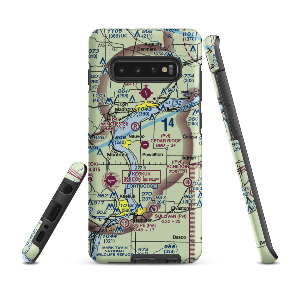 Cedar Ridge Airport (9IS0) VFR Sectional Samsung Phone Case Samsung Galaxy S10 Plus model shown
