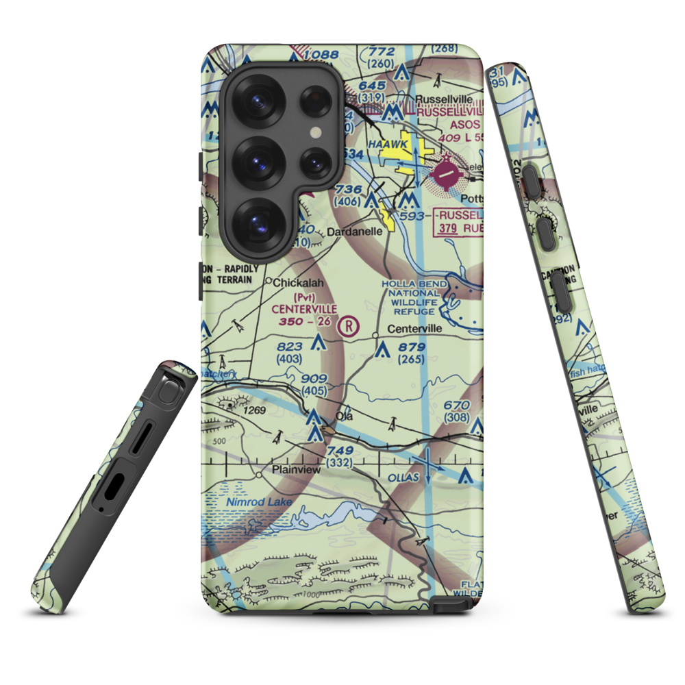 Centerville Airstrip (AR03) VFR Sectional Samsung Phone Case Samsung Galaxy S25 Ultra model shown