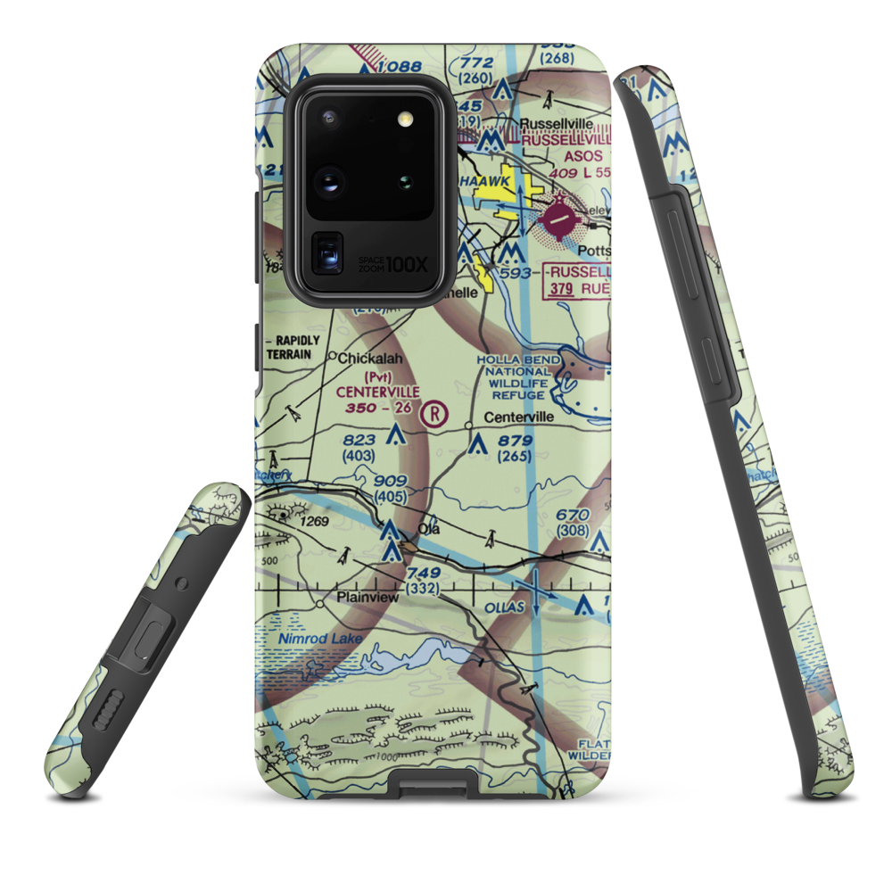 Centerville Airstrip (AR03) VFR Sectional Samsung Phone Case Samsung Galaxy S20 Ultra model shown