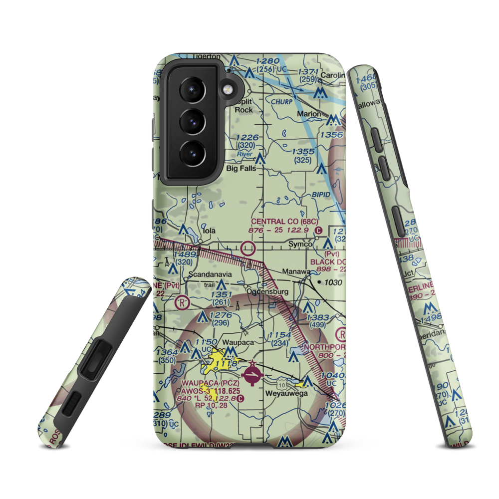 Central County Airport (68C) VFR Sectional Samsung Phone Case Samsung Galaxy S21 FE model shown