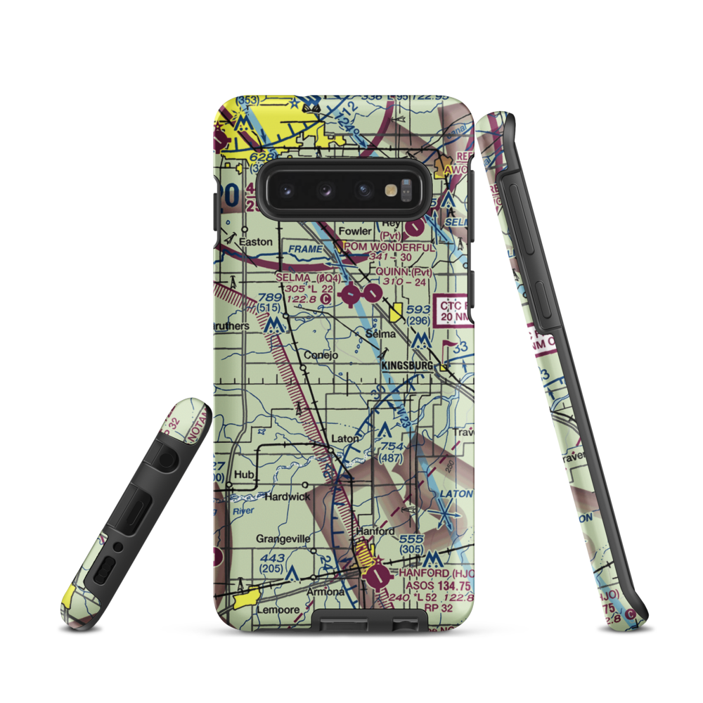 Central Valley Aviation Inc Airport (CA40) VFR Sectional Samsung Phone Case Samsung Galaxy S10 model shown