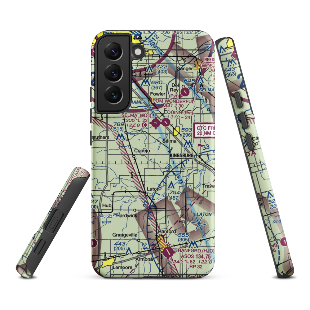 Central Valley Aviation Inc Airport (CA40) VFR Sectional Samsung Phone Case Samsung Galaxy S22 Plus model shown
