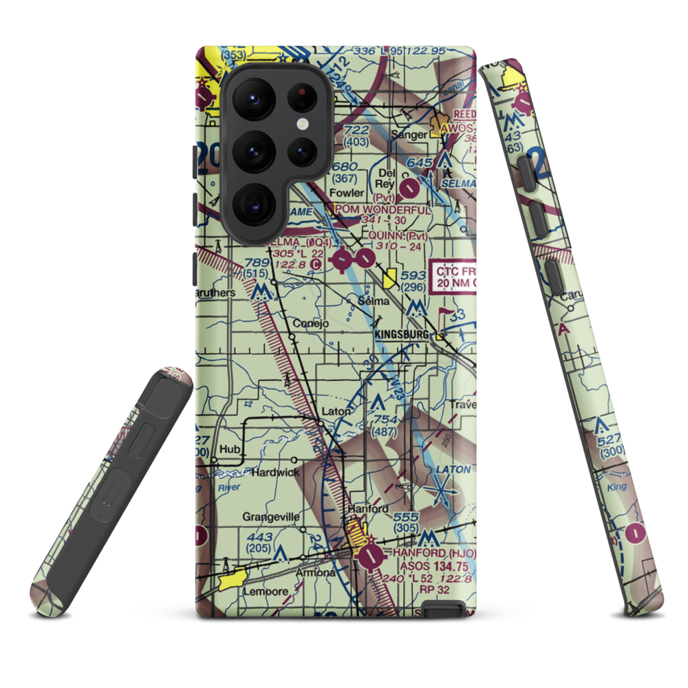 Central Valley Aviation Inc Airport (CA40) VFR Sectional Samsung Phone Case Samsung Galaxy S22 Ultra model shown