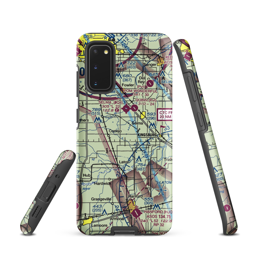 Central Valley Aviation Inc Airport (CA40) VFR Sectional Samsung Phone Case Samsung Galaxy S20 model shown
