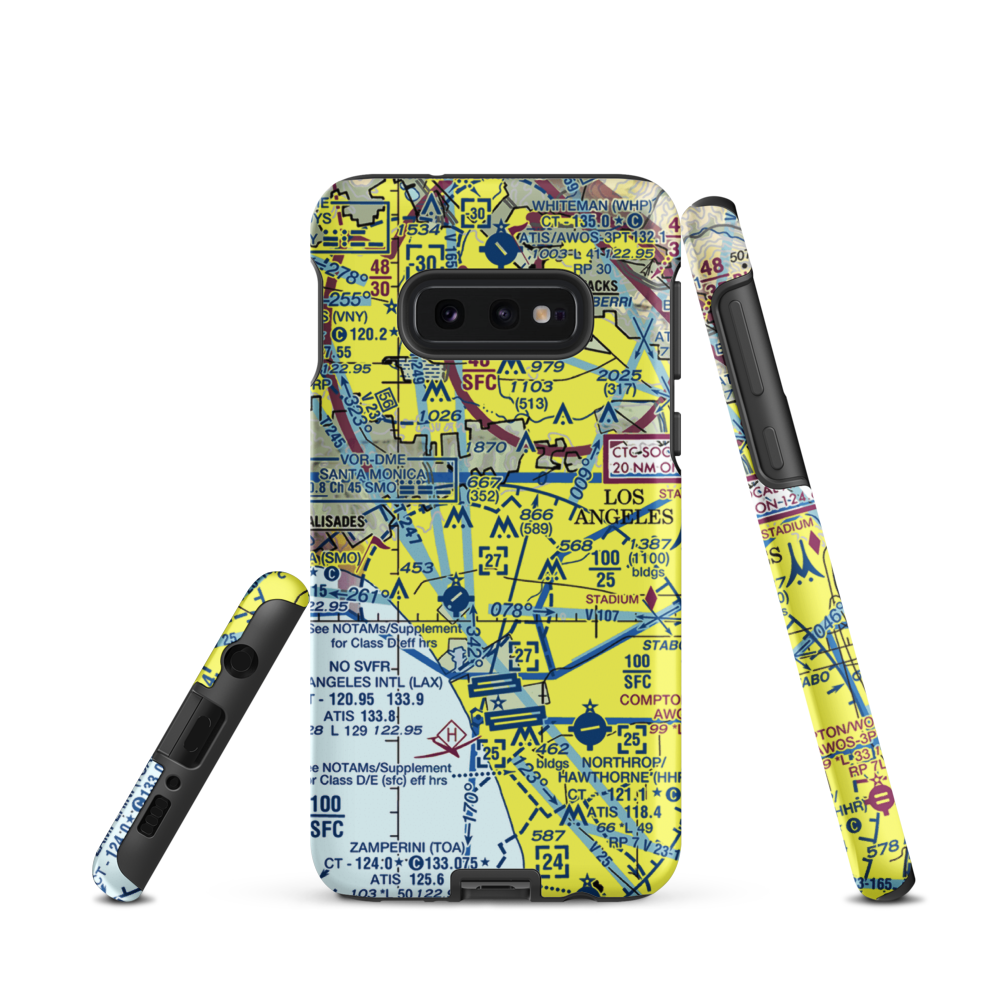 Century City Heliport (CCD) VFR Sectional Samsung Phone Case Samsung Galaxy S10 Plus model shown