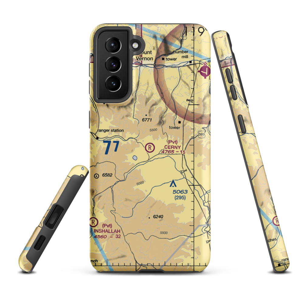 Cerny Airport (71OR) VFR Sectional Samsung Phone Case Samsung Galaxy S21 Plus model shown