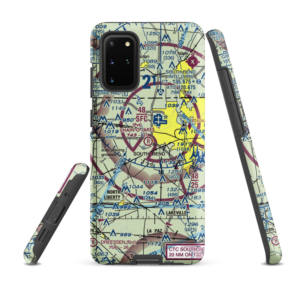 Chain-O-Lakes Airport (3IN7) VFR Sectional Samsung Phone Case Samsung Galaxy S20 Plus model shown