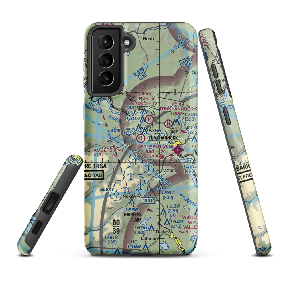 Chambers Airport (45PN) VFR Sectional Samsung Phone Case Samsung Galaxy S21 Plus model shown
