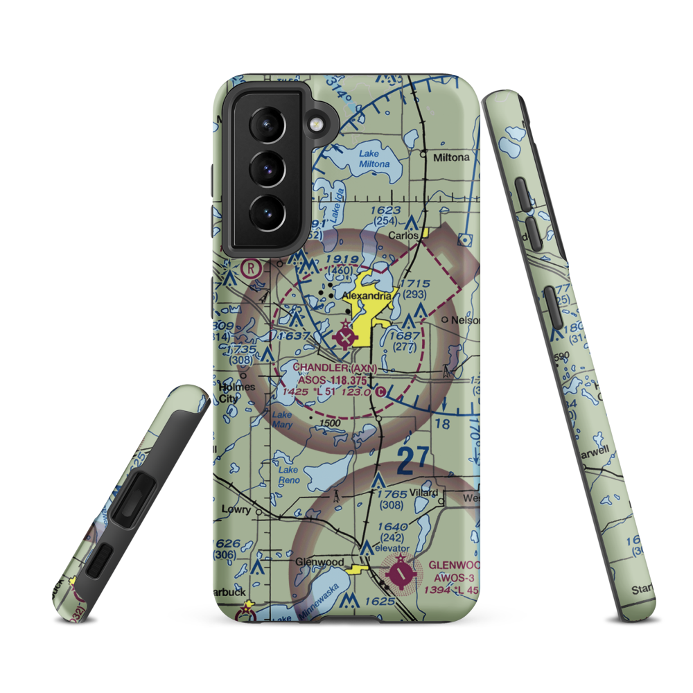 Chandler Field (AXN) VFR Sectional Samsung Phone Case Samsung Galaxy S21 Ultra model shown