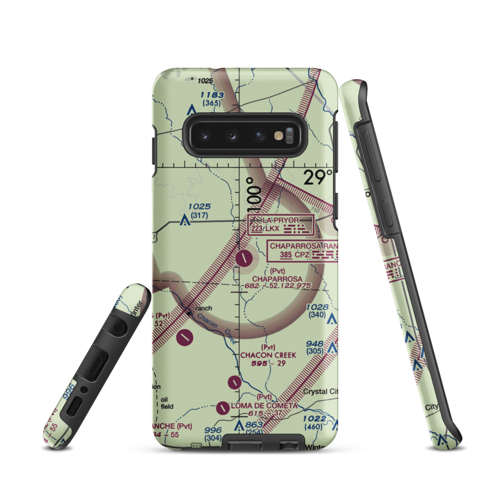 Chaparrosa Ranch Airport (72TE) VFR Sectional Samsung Phone Case Samsung Galaxy S10 model shown