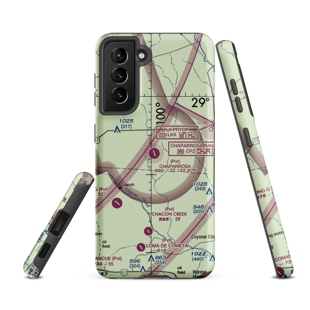 Chaparrosa Ranch Airport (72TE) VFR Sectional Samsung Phone Case Samsung Galaxy S21 Ultra model shown