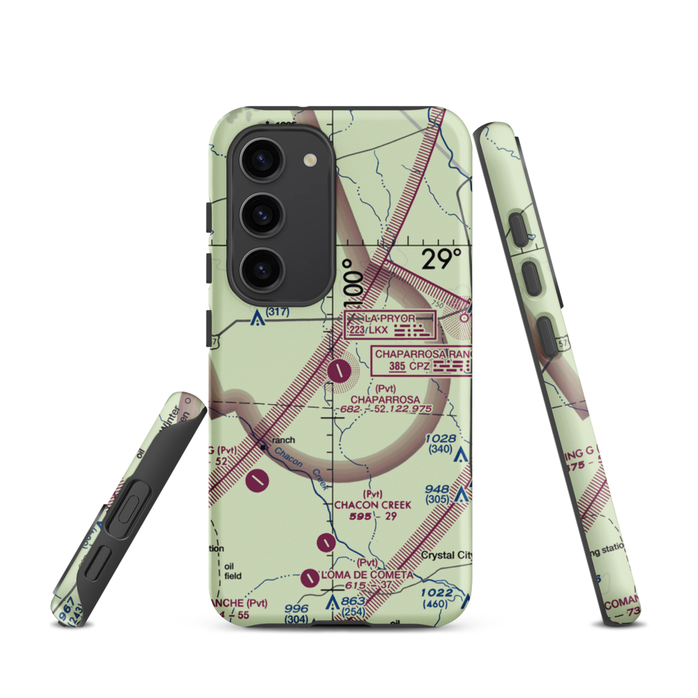 Chaparrosa Ranch Airport (72TE) VFR Sectional Samsung Phone Case Samsung Galaxy S23 model shown