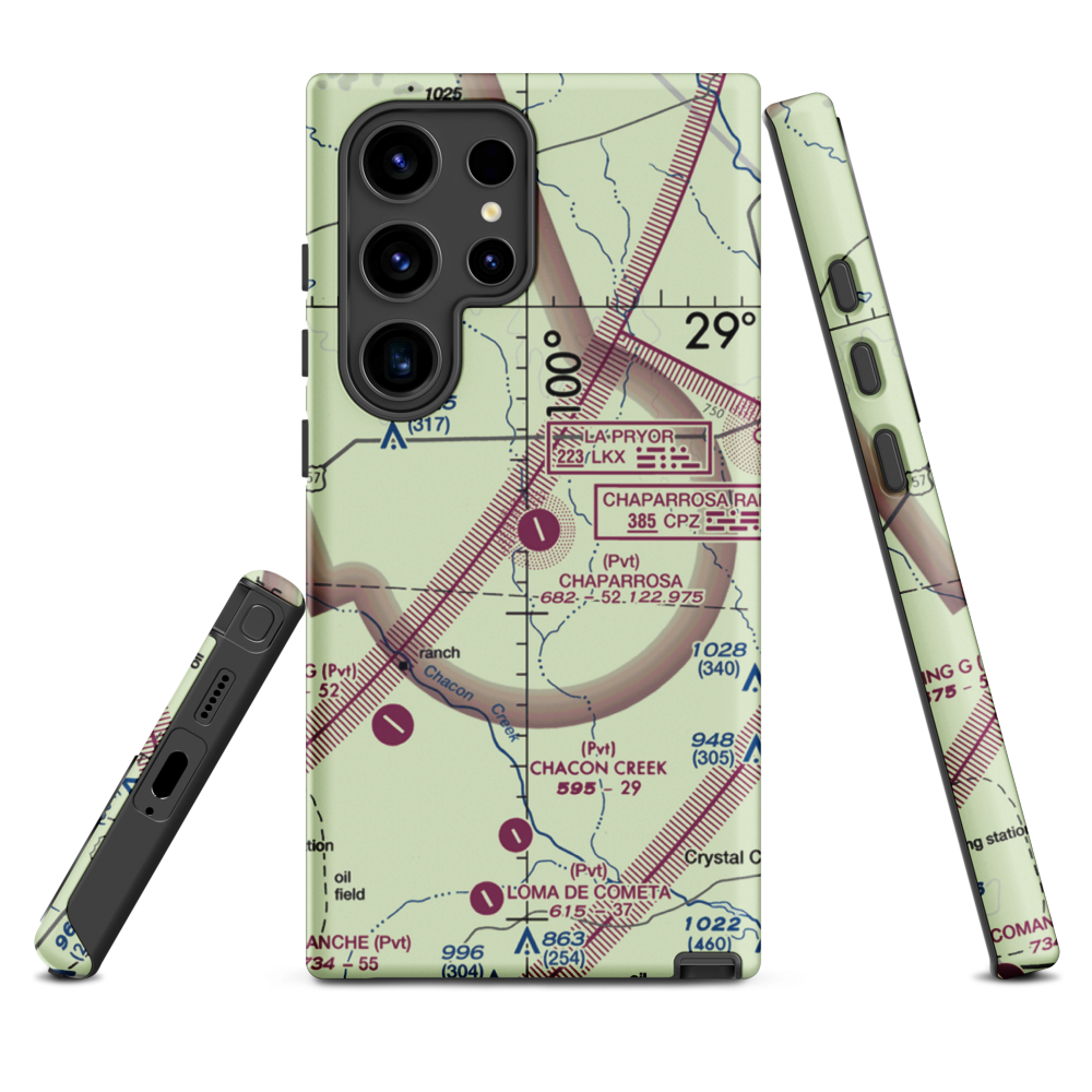 Chaparrosa Ranch Airport (72TE) VFR Sectional Samsung Phone Case Samsung Galaxy S24 Ultra model shown