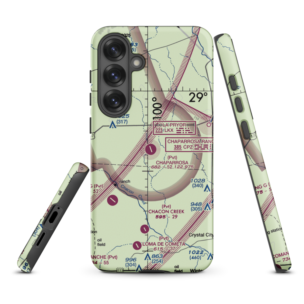 Chaparrosa Ranch Airport (72TE) VFR Sectional Samsung Phone Case Samsung Galaxy S25 Plus model shown
