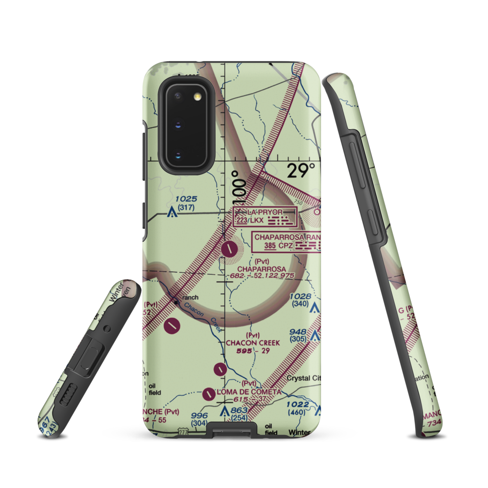 Chaparrosa Ranch Airport (72TE) VFR Sectional Samsung Phone Case Samsung Galaxy S20 model shown