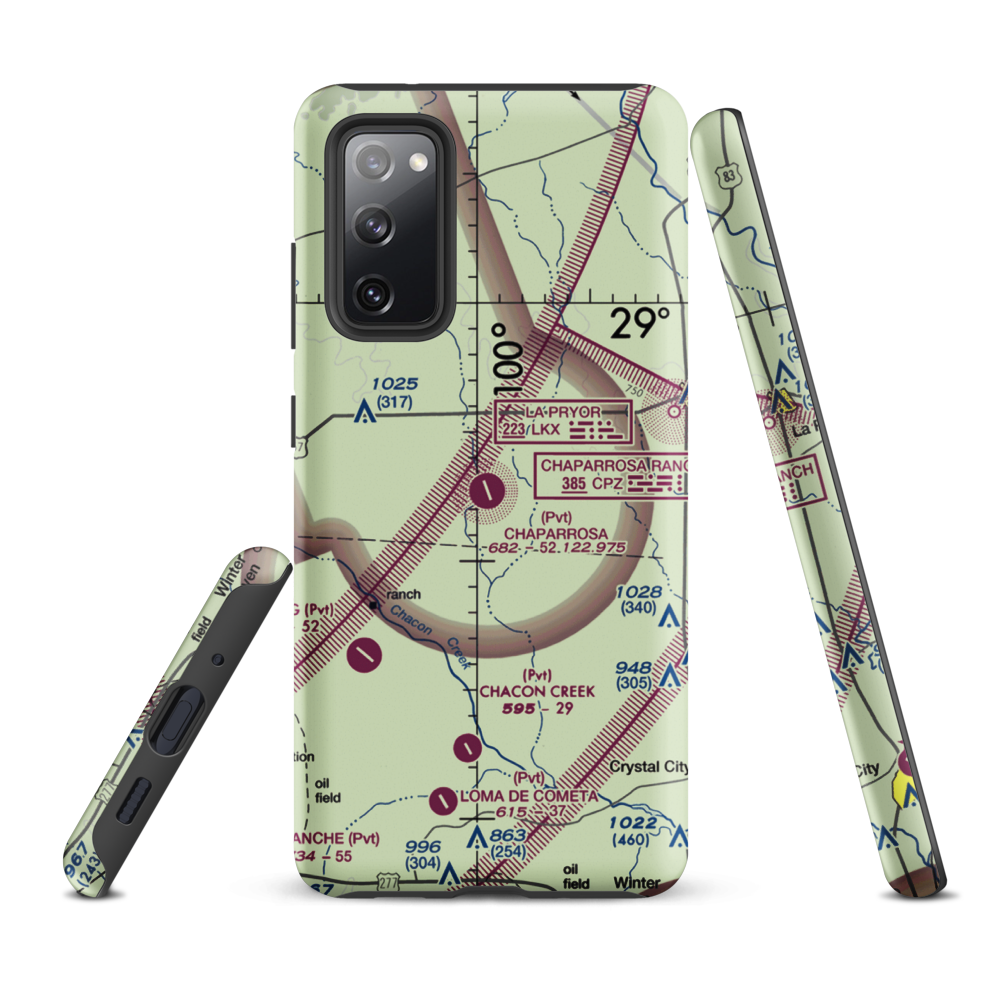 Chaparrosa Ranch Airport (72TE) VFR Sectional Samsung Phone Case Samsung Galaxy S20 FE model shown