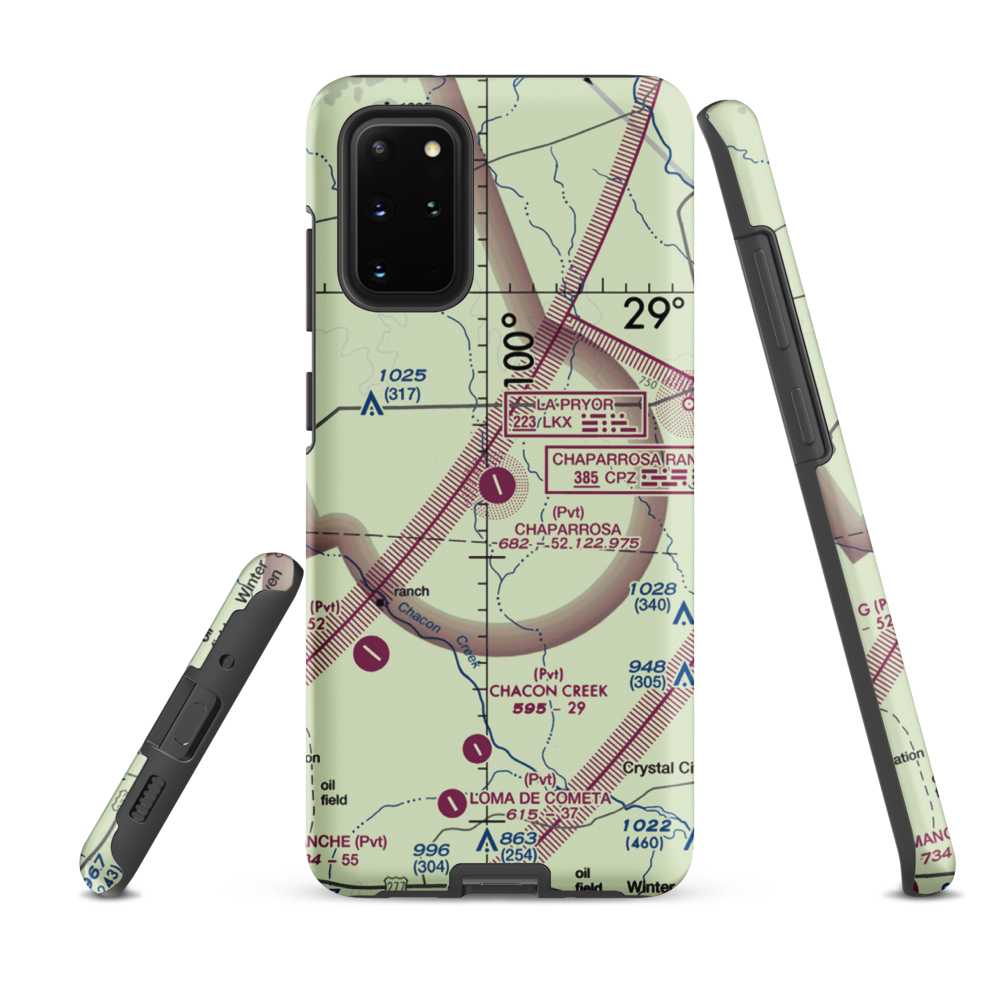 Chaparrosa Ranch Airport (72TE) VFR Sectional Samsung Phone Case Samsung Galaxy S20 Plus model shown