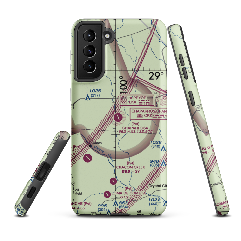 Chaparrosa Ranch Airport (72TE) VFR Sectional Samsung Phone Case Samsung Galaxy S21 FE model shown