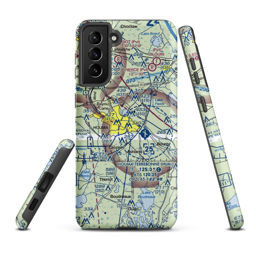 Charlie Hammonds Seaplane Base (3L1) VFR Sectional Samsung Phone Case Samsung Galaxy S21 Plus model shown
