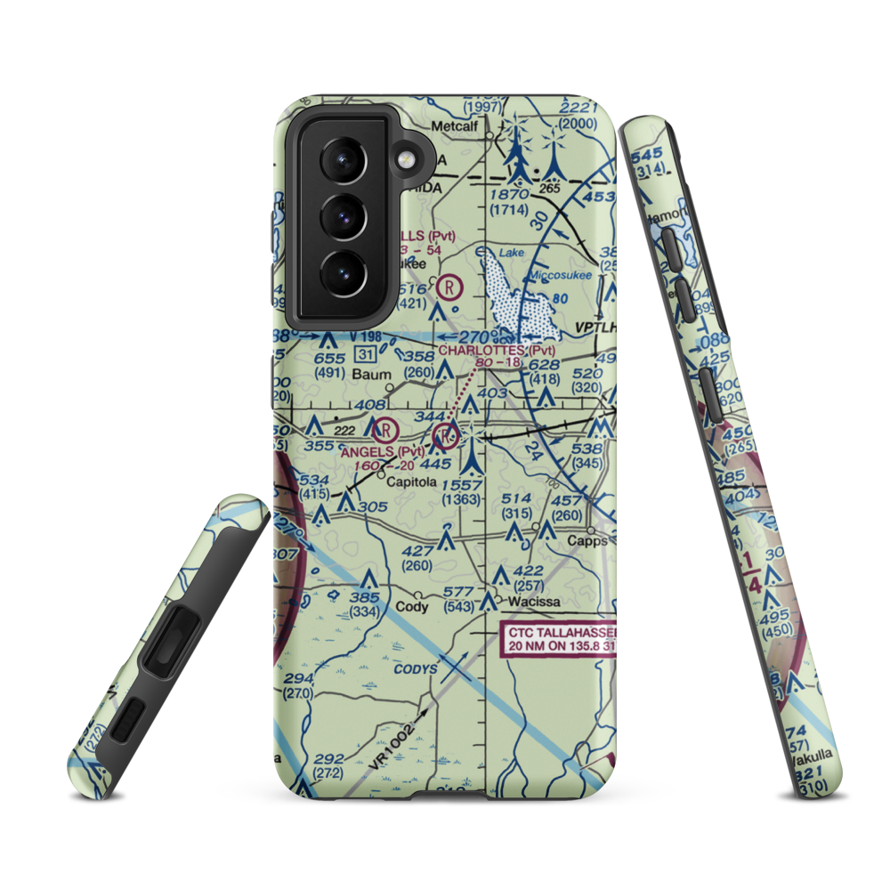 Charlotte's Field (53FD) VFR Sectional Samsung Phone Case Samsung Galaxy S21 FE model shown