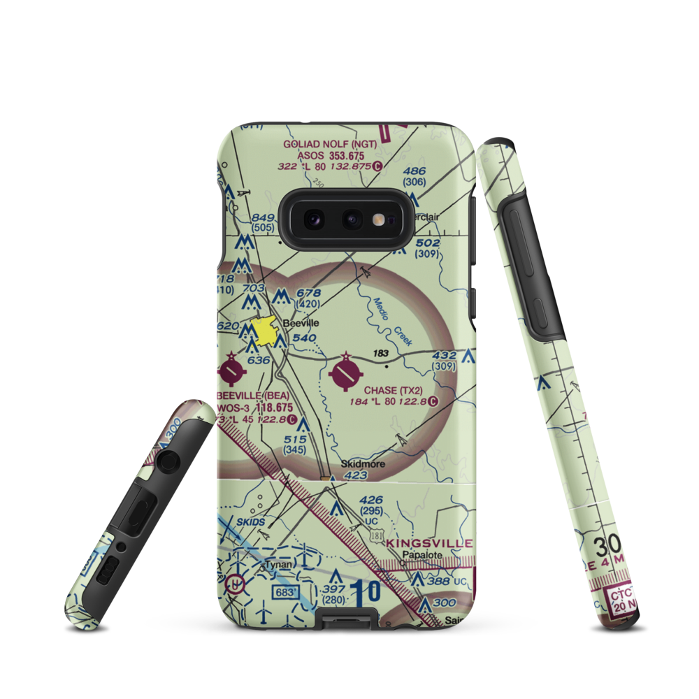 Chase Field Industrial Airport (TX2) VFR Sectional Samsung Phone Case Samsung Galaxy S10e model shown