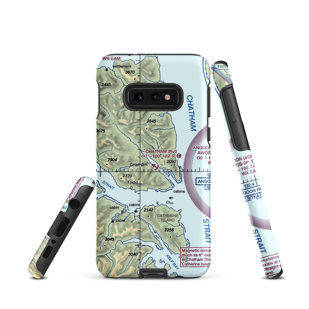 Chatham Seaplane Base (05AA) VFR Sectional Samsung Phone Case Samsung Galaxy S10 Plus model shown