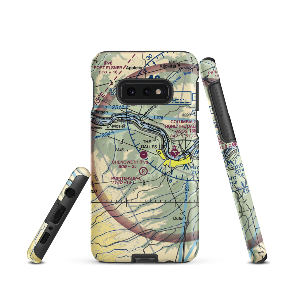 Chenoweth Airpark (6OR2) VFR Sectional Samsung Phone Case Samsung Galaxy S10e model shown