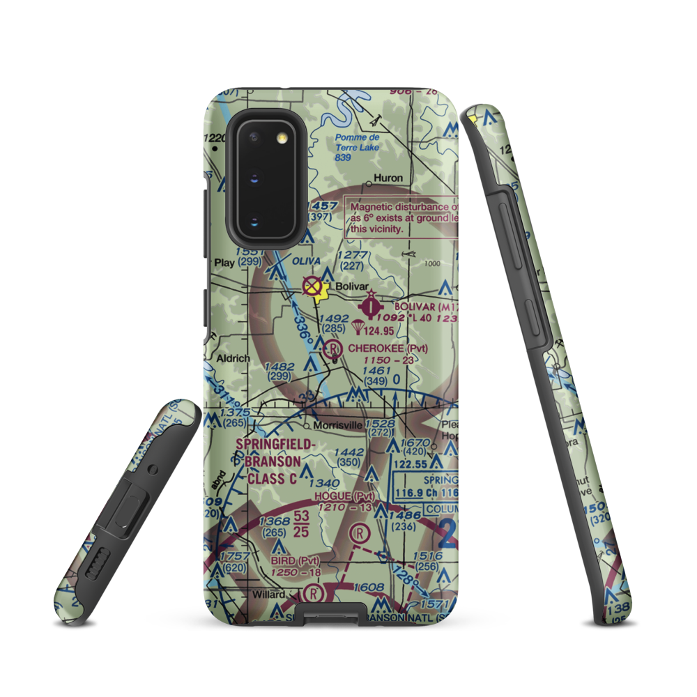Cherokee Airpark (MU19) VFR Sectional Samsung Phone Case Samsung Galaxy S20 model shown
